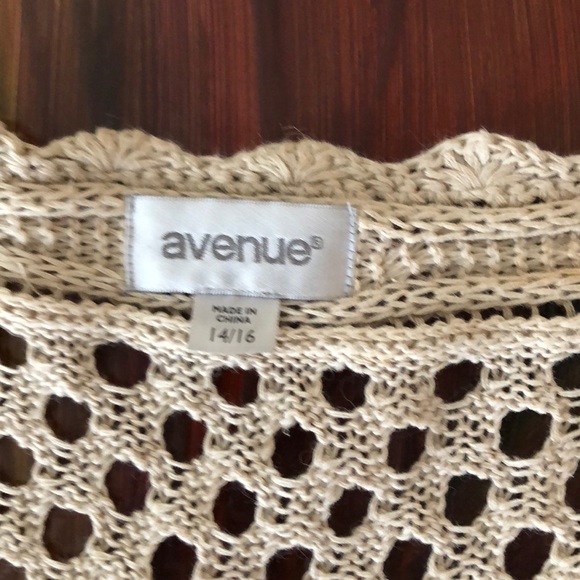 Tan Knit Cardigan Sweater. - Picture 2 of 4